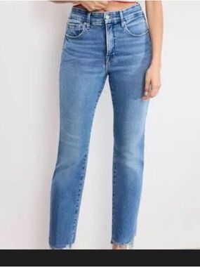 High-Rise Light Blue Straight Leg Women's Jeans